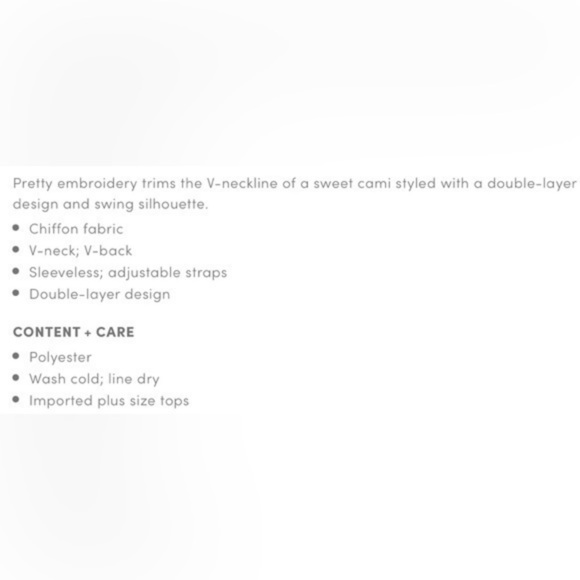 🌷Torrid Chiffon Embroidered Swing Cami Magenta Red 💙 - Picture 6 of 16